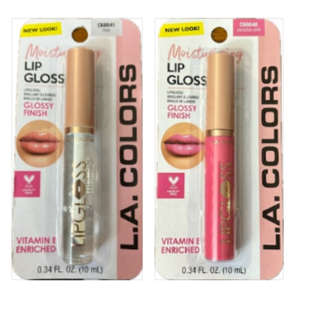 L. A. Colors Moisturizing Lip Gloss with Vitamin E Colors: Clear & Parad…
